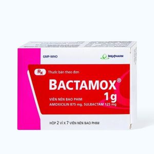 Viên nén Bactamox 1g điều trị nhiễm khuẩn (2 vỉ x 7 viên)