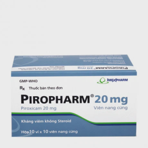 Viên nang Piropharm 20mg kháng viêm, giảm đau xương khớp, viêm khớp dạng thấp (10 vỉ x 10 viên)