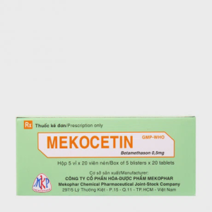 Viên nén Mekocetin 0.5mg kháng viêm, điều trị viêm thấp khớp, chống dị ứng (5 vỉ x 20 viên)