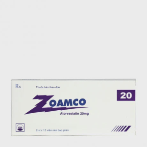 Viên nén Zoamco 20mg điều trị tăng cholesterol máu, giảm mỡ máu (2 vỉ x 15 viên)