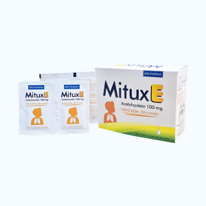 Thuốc bột Mitux E 100mg điều trị đờm nhầy đường hô hấp (24 gói x 1.5g)