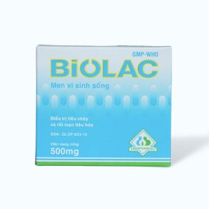 Viên nang Biolac trị tiêu chảy, táo bón và rối loạn tiêu hoá (10 vỉ x 10 viên)