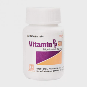 viên nén Vitamin PP 50mg phòng ngừa và điều trị bệnh Pellagra (chai 60 viên)