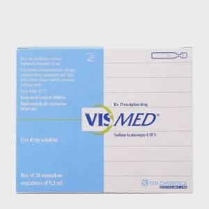 Thuốc nhỏ mắt Vismed 0.15% điều trị khô mắt, tổn thương mắt sau mổ (20 ống x 0.3ml)
