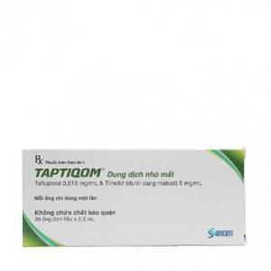 Thuốc nhỏ mắt Taptiqom điều trị bệnh Glaucoma, tăng nhãn áp (30 ống x 0,3ml)