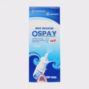 Thuốc xịt mũi Ospay Neo Haipharco trị xung huyết mũi, viêm xoang, viêm mũi dị ứng (chai 15ml)