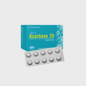 Viên nén Savi Acarbose 25mg điều trị đái tháo đường type 2 (10 vỉ x 10 viên)