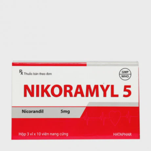 Viên nén Nikoramyl 5mg phòng ngừa và điều trị cơn đau thắt ngực ổn định (3 vỉ x 10 viên)