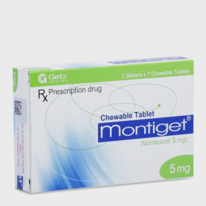 Viên nhai Montiget 5mg dự phòng và điều trị hen phế quản mạn tính, viêm mũi dị ứng (2 vỉ x 7 viên)