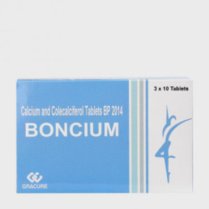 Viên nén Boncium điều trị, phòng ngừa thiếu D3 và calci (3 vỉ x 10 viên)
