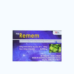 Viên nén PM Remem BV Pharma cải thiện trí nhớ, giảm đau đầu mất ngủ (4 vỉ x 15 viên)