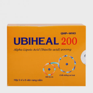 Viên nang Ubiheal 200mg trị các rối loạn cảm giác do bệnh thần kinh đái tháo đường (5 vỉ x 6 viên)