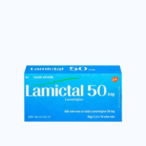 Viên nén Lamictal 50mg điều trị động kinh, rối loạn lưỡng cực (3 vỉ x 10 viên)