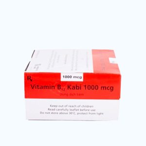 Thuốc tiêm Vitamin B12 Kabi điều trị thiếu máu ác tính (Hộp 100 ống x 1ml)