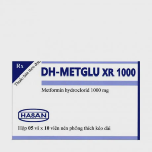 Viên giải phóng có kiểm soát DH-Metglu XR 1000mg điều trị đái tháo đường type 2 (5 vỉ x 10 viên)