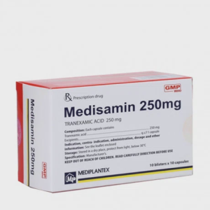 Viên nang Medisamin 250mg điều trị tình trạng chảy máu (10 vỉ x 10 viên)
