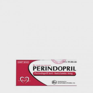 Viên nén Peridopril Khapharco 4mg điều trị tăng huyết áp, suy tim (10 vỉ x 10 viên)
