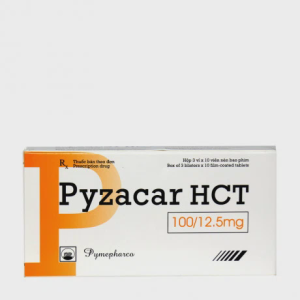 Viên nén Pyzacar HCT 100mg/12.5mg điều trị tăng huyết áp (3 vỉ x 10 viên)