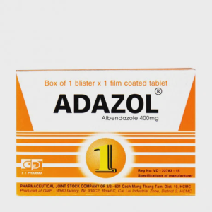 Viên nén Adazol 400mg điều trị nhiễm giun (1 vỉ x 1 viên)
