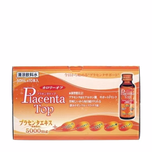 Nước uống Top Placenta hỗ trợ trắng da (Hộp 10 chai)