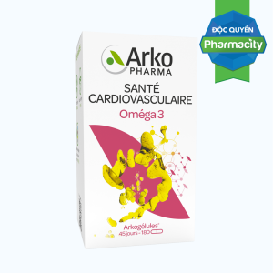TPBVSK ARKOPHARMA Arkogelules Omega 3- Hỗ Trợ Tăng Cường Sức Khỏe Tim Mạch (Hộp 180 viên)