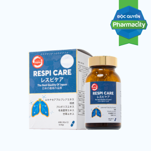 TPBVSK RESPI CARE Hỗ Trợ Cải Thiện Tình Trạng Ho Có Đờm, Khản Tiếng (Hộp 60 viên)