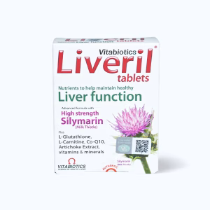 Viên uống Vitabiotics Liveril hỗ trợ bảo vệ gan (Hộp 30 viên)
