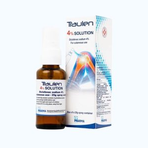 Thuốc xịt ngoài da Traulen Ext 4% giảm triệu chứng đau và viêm tại chỗ (chai 25g)