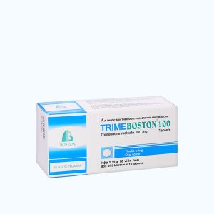 Viên nén Trimeboston 100mg trị đau, rối loạn tiêu hóa, hội chứng ruột kích thích (5 vỉ x 10 viên)