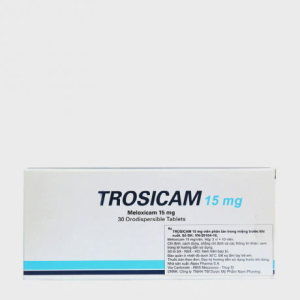 Viên nén phân tán trong miệng Trosicam 15mg kháng viêm, giảm đau cơ xương khớp (3 vỉ x 10 viên)
