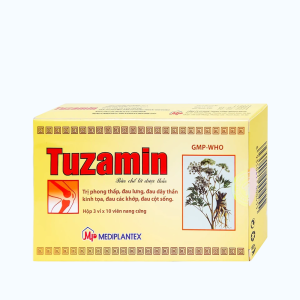 Viên nang Tuzamin điều trị phong thấp, đau lưng, thần kinh tọa, khớp, cột sống (3 vỉ x 10 viên)