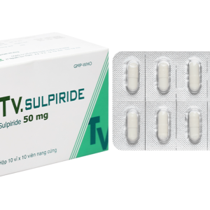 Viên nang TV-Sulpiride 50mg điều trị chứng rối loạn tâm thần phân liệt (10 vỉ x 10 viên)