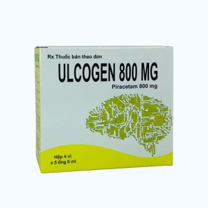 Dung dịch ống uống Ulcogen Vial 800mg các bệnh tổn thương não, chóng mặt (4 vỉ x 5 ống)