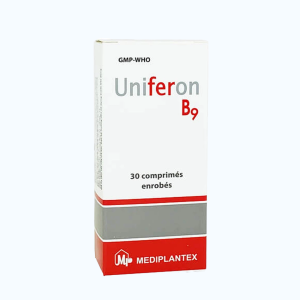 Viên nén bao đường UNIFERON B9 bổ sung sắt, bổ máu (3 vỉ x 10 viên)
