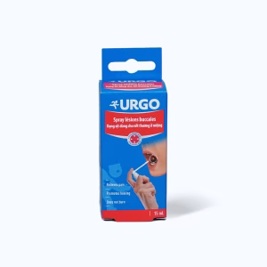 Chai xịt cho vết thương ở miệng URGO Spray Lesions Buccales bảo vệ niêm mạc miệng – nướu lợi (15ml)