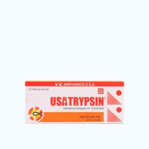 Viên nén Usatrypsin 21mg Ampharco phù nề sau chấn thương, phẫu thuật, bỏng (2 vỉ x 10 viên)