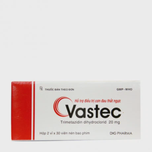 Viên nén Vastec 20mg điều trị đau thắt ngực ổn định (2 vỉ x 30 viên)