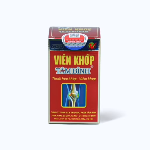 Thực phẩm bảo vệ sức khỏe Tâm Bình Viên Khớp Hỗ trợ giảm các triệu chứng của thoái hóa khớp, viêm khớp (Hộp 60 viên)