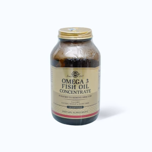 Viên dầu cá Solgar Omega-3 Fish Oil hỗ trợ giảm mỡ máu, tốt cho mắt và não bộ (Chai 120 Viên)