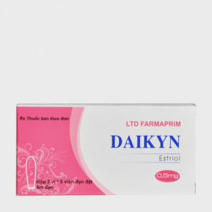 Viên đặt âm đạo Daikyn 0.5mg (3 vỉ x 5 viên/hộp)