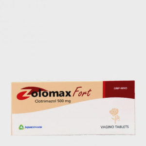 Viên đặt âm đạo Zolomax Fort 500mg điều trị tại chỗ bệnh nấm candida ở âm hộ, âm đạo (1 vỉ x 1 viên)