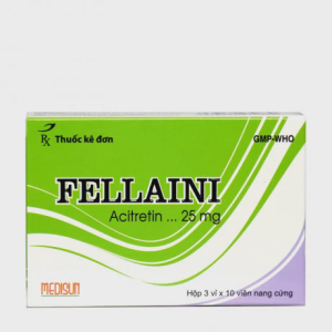 Viên nang Fellaini 25mg Medisun điều trị bệnh vảy nến, vảy cá (3 vỉ x 10 viên)