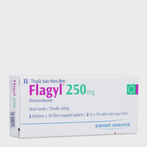 Viên nén Flagyl 250mg điều trị nhiễm khuẩn (2 vỉ x 10 viên)