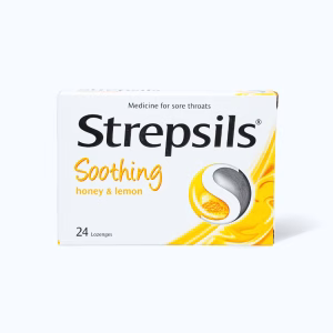 Strepsils Honey Lemon (2 vỉ x 12 viên) - Viên ngậm dịu họng vị mật ong chanh