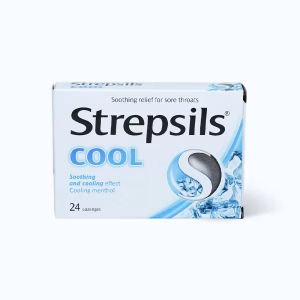Strepsils Cool (2 vỉ x 12 viên) – Viên ngậm mát họng, giảm đau