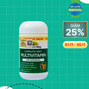 Viên uống NATURE'S WAY Complete Daily Multivitamin Bổ Sung Vitamin và Khóang Chất (Hộp 100 viên)