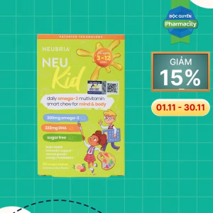 Viên uống Neubria Neu Kid bổ sung Omega 3 DHA Cho Trẻ (Hộp 30 viên)