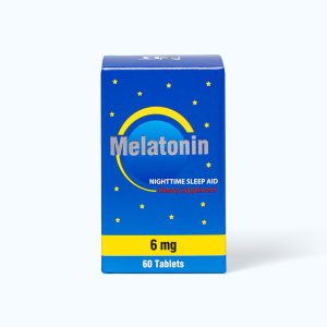 Viên uống NU-HEALTH Melatonin 6mg hỗ trợ giấc ngủ, giảm căng thẳng (60 viên)