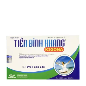 Thực phẩm bảo vệ sức khỏe Tiền Đình Khang Kigona Hỗ trợ tăng cường lưu thông máu vùng tiền đình (Hộp 30 viên)