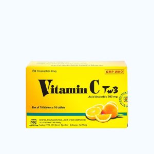 Viên nén Vitamin C TW3 điều trị thiếu vitamin C (10 vỉ x 10 viên)